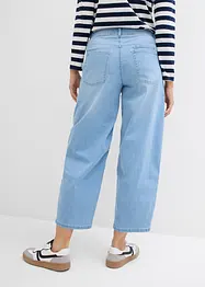 Jeans cropped a palloncino ultra morbidi, vita media, bonprix