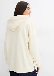 Felpa oversize con cappuccio in puro cotone biologico, bonprix