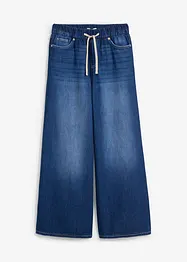 Jeans wide leg con cinta comoda, vita media, bonprix