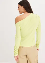 Maglia con spalla scoperta e arricciatura, bonprix