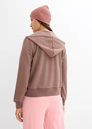 Felpa con zip a maniche lunghe, bonprix