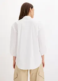 Blusa con fondo asimmetrico e maniche a palloncino, bonprix