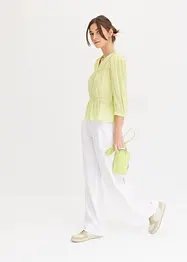 Blusa in crinkle operato, bonprix