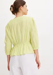 Blusa in crinkle operato, bonprix