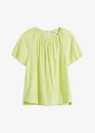 Blusa in crinkle operato, bonprix