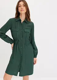 Abito camicia in fine tessuto misto viscosa, bonprix