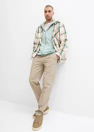 Felpa con zip e cappuccio in puro cotone biologico, loose fit, bonprix