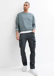 Pantaloni cargo elasticizzati effetto lavato, straight, bonprix