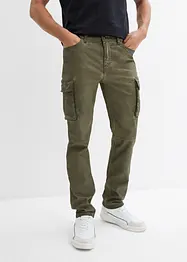 Pantaloni cargo elasticizzati effetto lavato, straight, bonprix