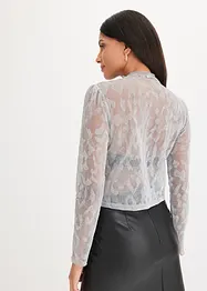 Maglia a maniche lunghe con fantasia glitterata, bonprix