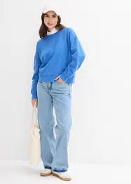 Felpa oversize in misto viscosa e cotone morbido, bonprix