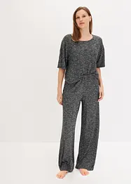 Tuta da casa oversize in  maglia a coste, bonprix