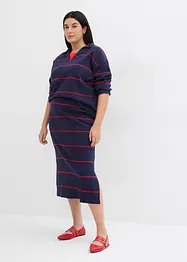 Polo a maniche lunghe a righe, bonprix
