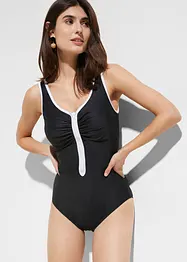 Costume intero con cerniera e effetto modellante leggero, bonprix