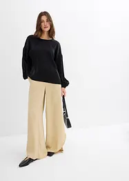 Blusa oversize con laccetto in misto viscosa, bonprix