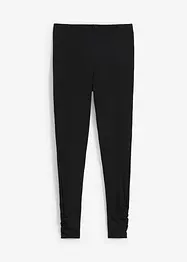 Leggings in cotone con cinta larga e arricciature, bonprix