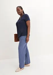 Maglia in filato fiammato di cotone a maniche corte, bonprix