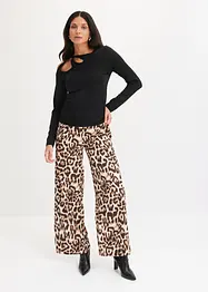 Pantaloni larghi in satin lucido, bonprix