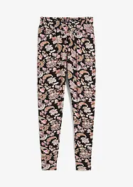 Pantaloni di jersey di viscosa a vita alta con cinta smock, bonprix