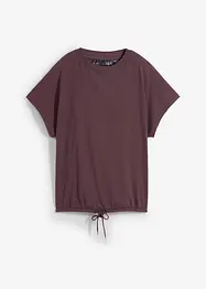 Maglia con laccetto da annodare al fondo in misto cotone e viscosa, bonprix