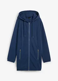 Felpa lunga con cerniera e tasche zippate, bonprix