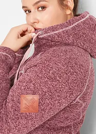 Giacca lunga in pile con cappuccio, bonprix