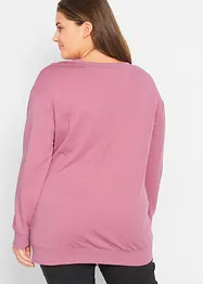 Maglia in cotone stampata a maniche lunghe, bonprix