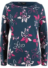 Maglia a maniche lunghe in fantasia floreale, bonprix
