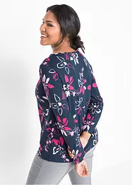 Maglia a maniche lunghe in fantasia floreale, bonprix