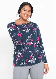 Maglia a maniche lunghe in fantasia floreale, bonprix