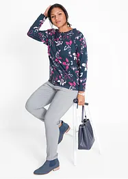 Maglia a maniche lunghe in fantasia floreale, bonprix