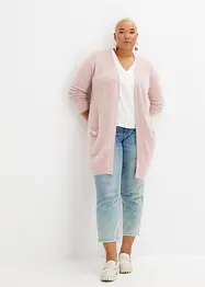Cardigan lungo in filato peloso, bonprix
