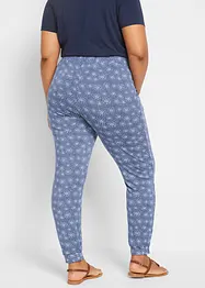 Pantaloni in jersey di misto viscosa morbida con fantasia, bonprix