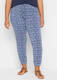 Pantaloni in jersey di misto viscosa morbida con fantasia, bonprix