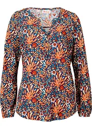 Maglia lunga fantasia a maniche lunghe, bonprix