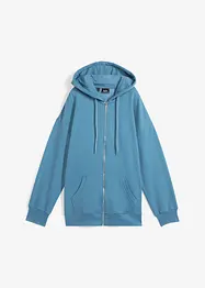 Felpa oversize con zip e cappuccio, bonprix