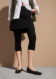 Leggings capri con gonna in misto cotone elasticizzato, bonprix
