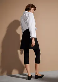 Leggings capri con gonna in misto cotone elasticizzato, bonprix