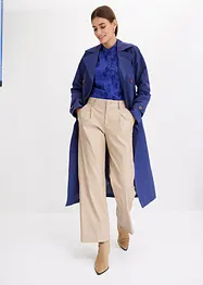 Blusa leggermente trasparente con applicazione floreale, bonprix