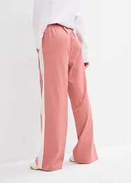 Pantaloni a palazzo con elastico in vita e fasce a contrasto, bonprix