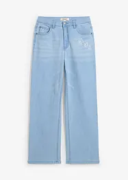 Jeans wide leg, vita media, bonprix