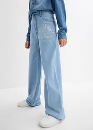 Jeans wide leg, vita media, bonprix