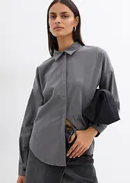 Blusa oversize reversibile in misto viscosa, bonprix