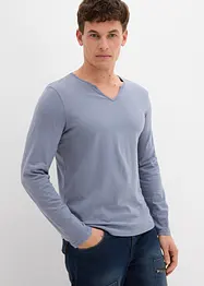 Maglia a maniche lunghe in puro cotone, slim fit, bonprix