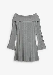 Abito in maglia con spalle scoperte, bonprix