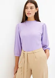 Maglia a costine con maniche a palloncino, bonprix