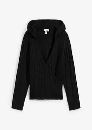 Pullover con cappuccio e fondo asimmetrico, bonprix