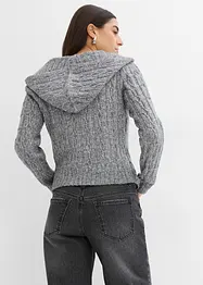 Pullover con cappuccio e fondo asimmetrico, bonprix