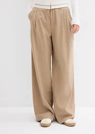 Pantaloni con pinces e fascia a contrasto in vita, bonprix