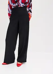 Pantaloni a palazzo effetto lino con elastico in vita, bonprix